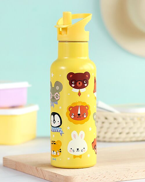 A Little Lovely Company Borraccia Termica in Acciaio Inossidabile - 500 ml - Amici Animali Borracce Termiche